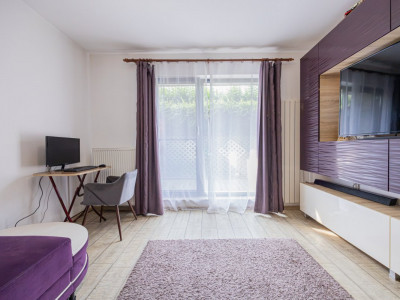Apartament 2 camere+dressing |Mobilat și utilat |Grădină 29mp |Parcare + Boxă | 