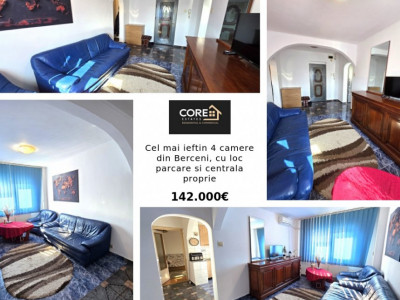 Cel mai ieftin 4 camere din Berceni, cu loc parcare si centrala proprie